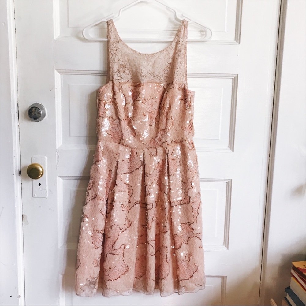Anthropologie Eva Franco sequin gold dress 2